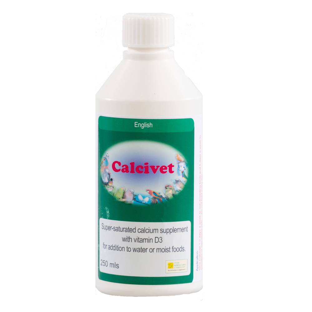 Течен Калций за Папагали -CALCIVET +вит. D3 / Витамини-Минерали и Добавки Калциеви добавки и минерали Самооскубване и други критични случаи Развъждане и Плодовитост Всички продукти