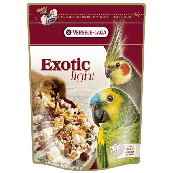ХРАНА ЗА ГОЛЕМИ и средни ПАПАГАЛИ – EXOTIC LIGHT- 0.750 кг. Храни и лакомства Храни за големи папагали Сухи семенни миксове Храни за малки и средни папагали Сухи семенни миксове Всички продукти