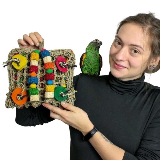 хранителна-интерактивна играчка за папагали